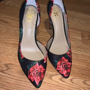 Rose embroidered Vince Camuto Heels